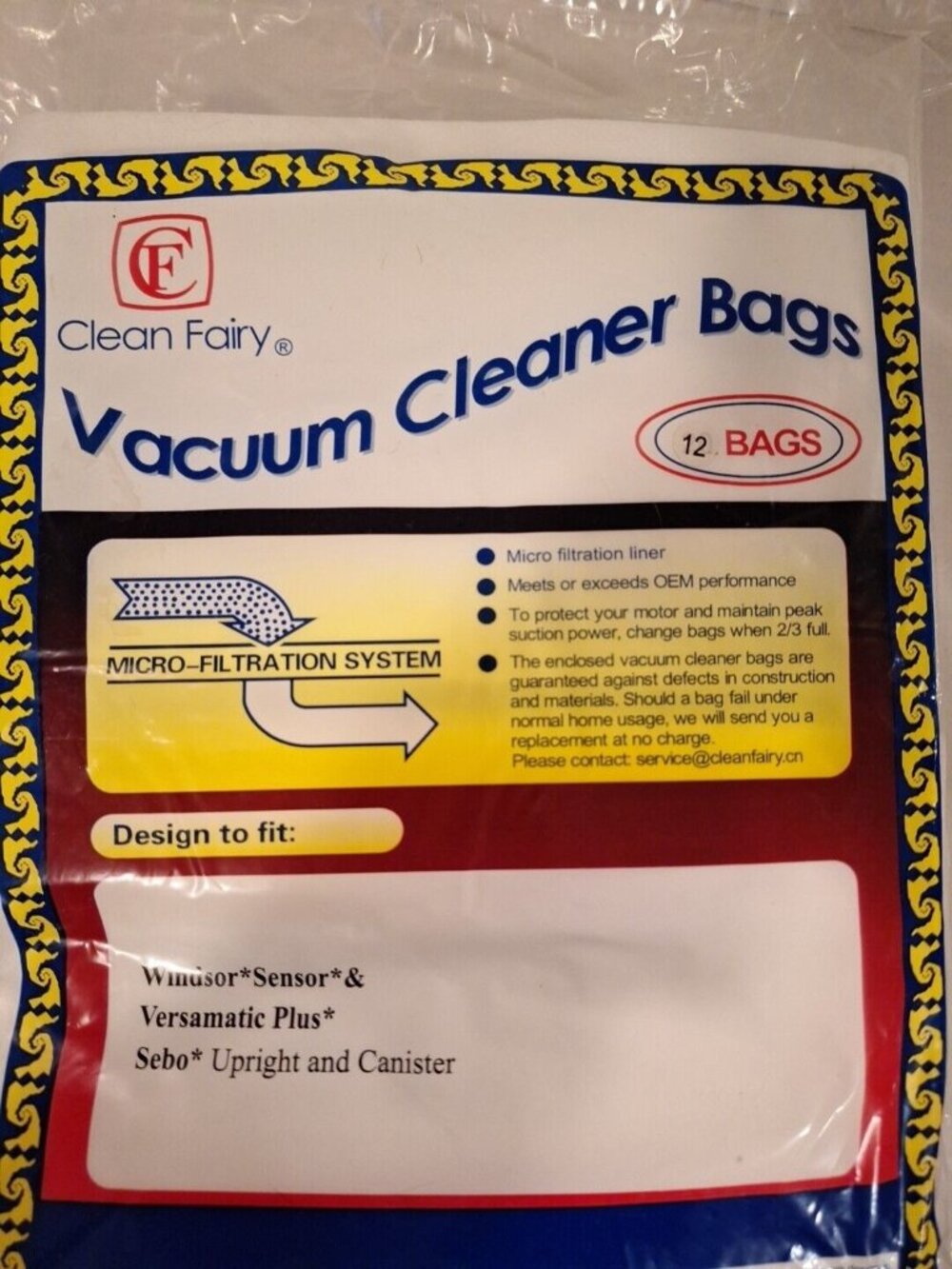CF Clean Fairy Vacuum Cleaner Bags 12 Pack 5093AM 5300